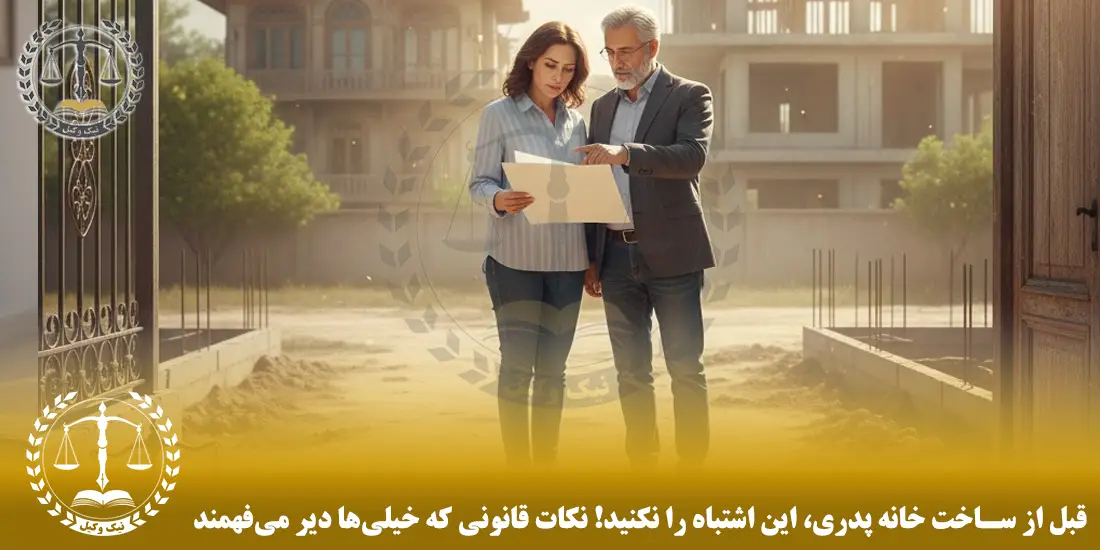 قبل از ساخت خانه پدری، این اشتباه را نکنید! نکات قانونی که خیلی‌ها دیر می‌فهمند